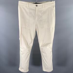 BRUNELLO CUCINELLI Size 34 Cream Cotton Blend Straight Casual Pants